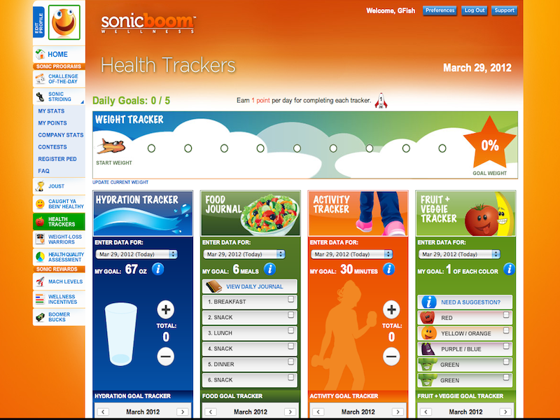 Sonic Boom Wellness App